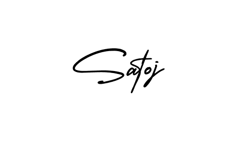 How to make Satoj signature? AmerikaSignatureDemo-Regular is a professional autograph style. Create handwritten signature for Satoj name. Satoj signature style 3 images and pictures png