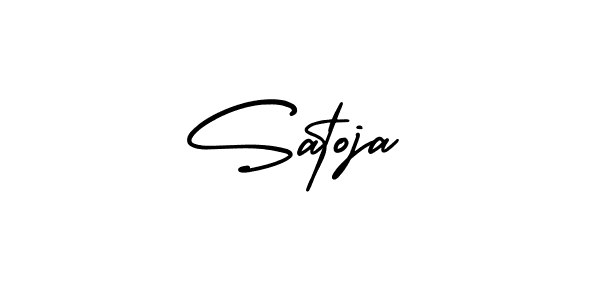 Design your own signature with our free online signature maker. With this signature software, you can create a handwritten (AmerikaSignatureDemo-Regular) signature for name Satoja. Satoja signature style 3 images and pictures png