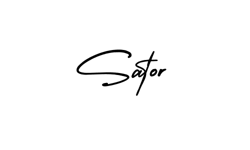 Design your own signature with our free online signature maker. With this signature software, you can create a handwritten (AmerikaSignatureDemo-Regular) signature for name Sator. Sator signature style 3 images and pictures png