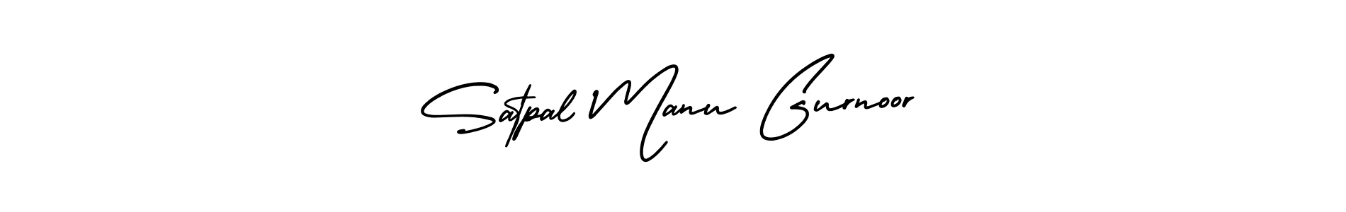 Design your own signature with our free online signature maker. With this signature software, you can create a handwritten (AmerikaSignatureDemo-Regular) signature for name Satpal Manu Gurnoor. Satpal Manu Gurnoor signature style 3 images and pictures png