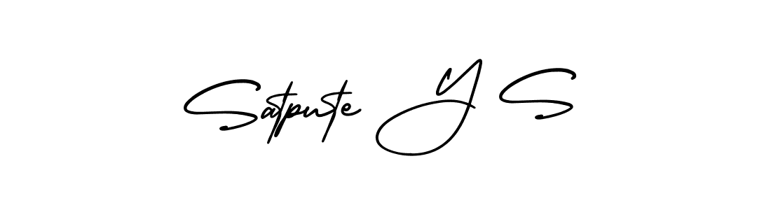 Similarly AmerikaSignatureDemo-Regular is the best handwritten signature design. Signature creator online .You can use it as an online autograph creator for name Satpute Y S. Satpute Y S signature style 3 images and pictures png