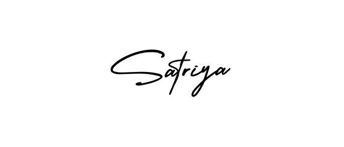 Satriya stylish signature style. Best Handwritten Sign (AmerikaSignatureDemo-Regular) for my name. Handwritten Signature Collection Ideas for my name Satriya. Satriya signature style 3 images and pictures png