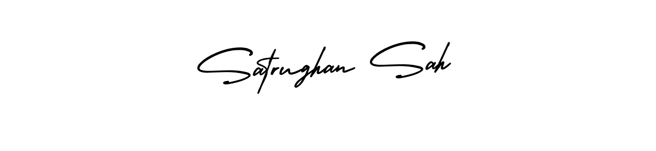 AmerikaSignatureDemo-Regular is a professional signature style that is perfect for those who want to add a touch of class to their signature. It is also a great choice for those who want to make their signature more unique. Get Satrughan Sah name to fancy signature for free. Satrughan Sah signature style 3 images and pictures png