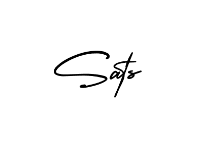 How to make Sats signature? AmerikaSignatureDemo-Regular is a professional autograph style. Create handwritten signature for Sats name. Sats signature style 3 images and pictures png