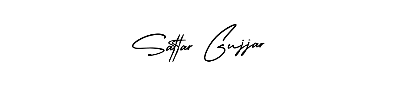 How to make Sattar Gujjar signature? AmerikaSignatureDemo-Regular is a professional autograph style. Create handwritten signature for Sattar Gujjar name. Sattar Gujjar signature style 3 images and pictures png