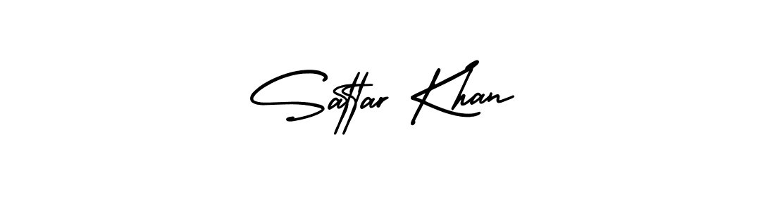 You should practise on your own different ways (AmerikaSignatureDemo-Regular) to write your name (Sattar Khan) in signature. don't let someone else do it for you. Sattar Khan signature style 3 images and pictures png