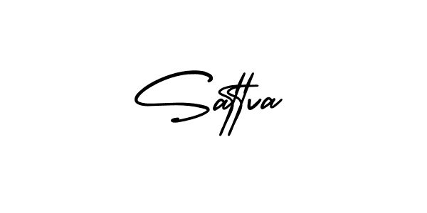 Use a signature maker to create a handwritten signature online. With this signature software, you can design (AmerikaSignatureDemo-Regular) your own signature for name Sattva. Sattva signature style 3 images and pictures png