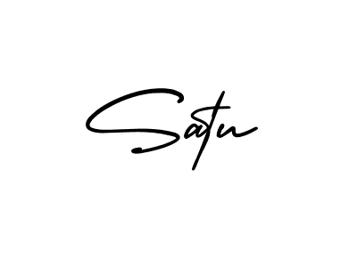 Similarly AmerikaSignatureDemo-Regular is the best handwritten signature design. Signature creator online .You can use it as an online autograph creator for name Satu. Satu signature style 3 images and pictures png