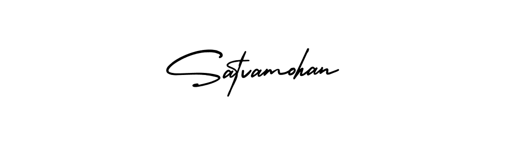 Use a signature maker to create a handwritten signature online. With this signature software, you can design (AmerikaSignatureDemo-Regular) your own signature for name Satvamohan. Satvamohan signature style 3 images and pictures png