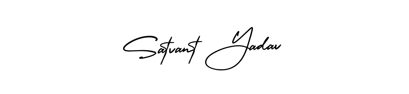 Make a beautiful signature design for name Satvant Yadav. With this signature (AmerikaSignatureDemo-Regular) style, you can create a handwritten signature for free. Satvant Yadav signature style 3 images and pictures png