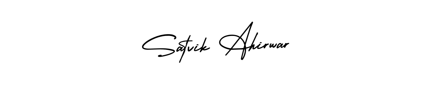 Use a signature maker to create a handwritten signature online. With this signature software, you can design (AmerikaSignatureDemo-Regular) your own signature for name Satvik Ahirwar. Satvik Ahirwar signature style 3 images and pictures png