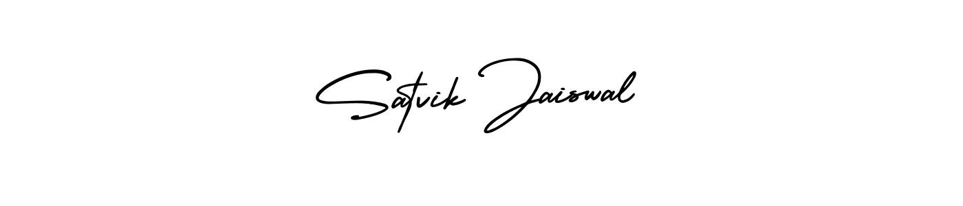 How to make Satvik Jaiswal signature? AmerikaSignatureDemo-Regular is a professional autograph style. Create handwritten signature for Satvik Jaiswal name. Satvik Jaiswal signature style 3 images and pictures png