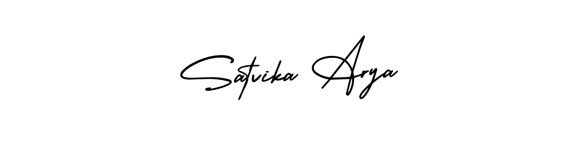 Design your own signature with our free online signature maker. With this signature software, you can create a handwritten (AmerikaSignatureDemo-Regular) signature for name Satvika Arya. Satvika Arya signature style 3 images and pictures png