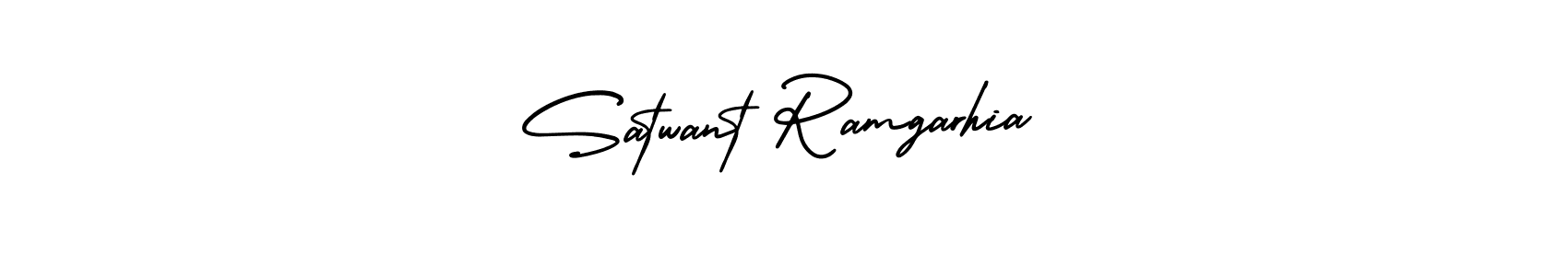 How to make Satwant Ramgarhia name signature. Use AmerikaSignatureDemo-Regular style for creating short signs online. This is the latest handwritten sign. Satwant Ramgarhia signature style 3 images and pictures png