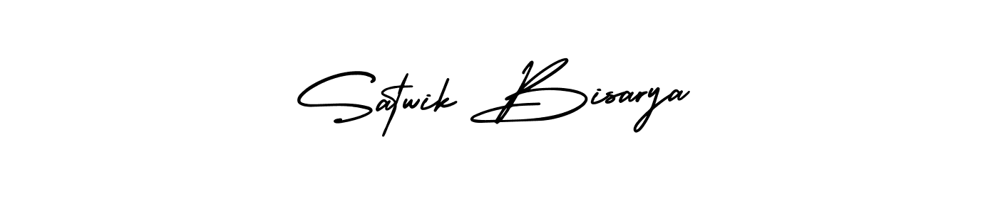 Design your own signature with our free online signature maker. With this signature software, you can create a handwritten (AmerikaSignatureDemo-Regular) signature for name Satwik Bisarya. Satwik Bisarya signature style 3 images and pictures png