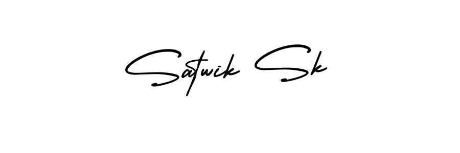 Use a signature maker to create a handwritten signature online. With this signature software, you can design (AmerikaSignatureDemo-Regular) your own signature for name Satwik Sk. Satwik Sk signature style 3 images and pictures png