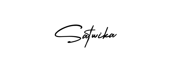 It looks lik you need a new signature style for name Satwika. Design unique handwritten (AmerikaSignatureDemo-Regular) signature with our free signature maker in just a few clicks. Satwika signature style 3 images and pictures png