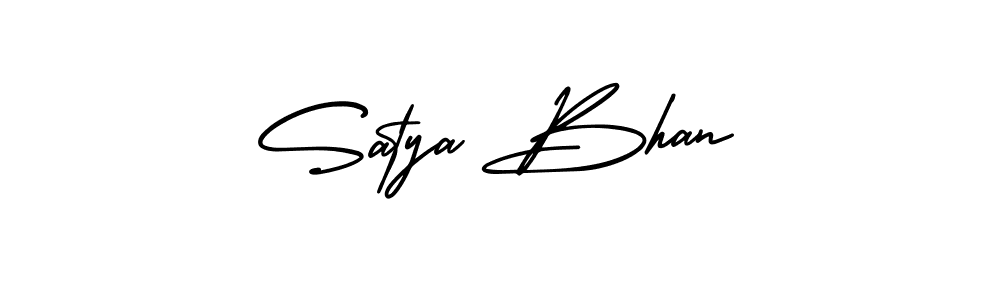 How to make Satya Bhan name signature. Use AmerikaSignatureDemo-Regular style for creating short signs online. This is the latest handwritten sign. Satya Bhan signature style 3 images and pictures png