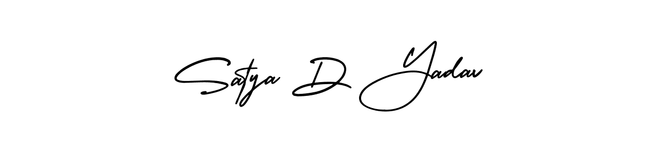 How to make Satya D Yadav signature? AmerikaSignatureDemo-Regular is a professional autograph style. Create handwritten signature for Satya D Yadav name. Satya D Yadav signature style 3 images and pictures png