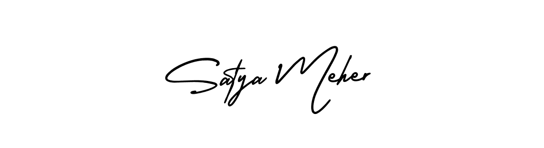 This is the best signature style for the Satya Meher name. Also you like these signature font (AmerikaSignatureDemo-Regular). Mix name signature. Satya Meher signature style 3 images and pictures png