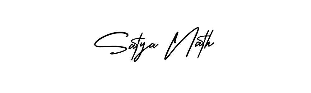 Satya Nath stylish signature style. Best Handwritten Sign (AmerikaSignatureDemo-Regular) for my name. Handwritten Signature Collection Ideas for my name Satya Nath. Satya Nath signature style 3 images and pictures png