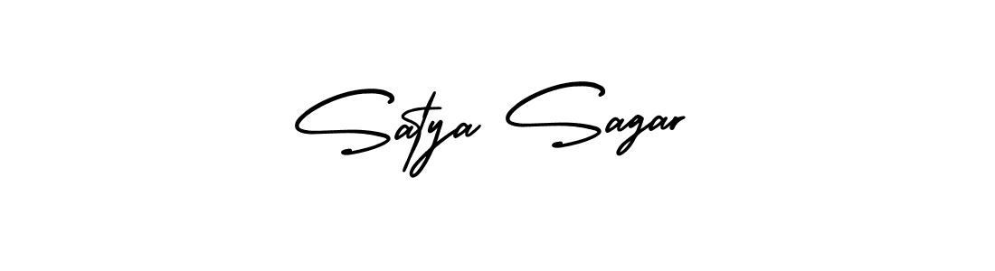 It looks lik you need a new signature style for name Satya Sagar. Design unique handwritten (AmerikaSignatureDemo-Regular) signature with our free signature maker in just a few clicks. Satya Sagar signature style 3 images and pictures png