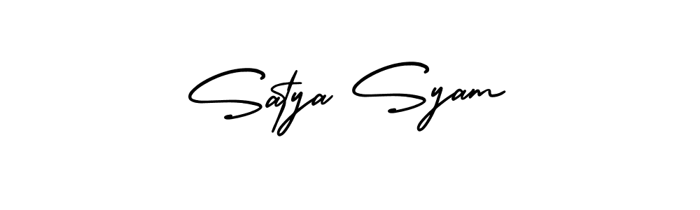 Satya Syam stylish signature style. Best Handwritten Sign (AmerikaSignatureDemo-Regular) for my name. Handwritten Signature Collection Ideas for my name Satya Syam. Satya Syam signature style 3 images and pictures png