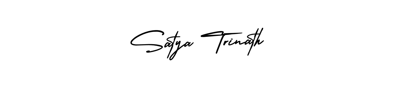 Satya Trinath stylish signature style. Best Handwritten Sign (AmerikaSignatureDemo-Regular) for my name. Handwritten Signature Collection Ideas for my name Satya Trinath. Satya Trinath signature style 3 images and pictures png