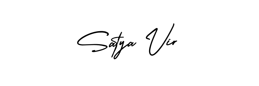 Also You can easily find your signature by using the search form. We will create Satya Vir name handwritten signature images for you free of cost using AmerikaSignatureDemo-Regular sign style. Satya Vir signature style 3 images and pictures png