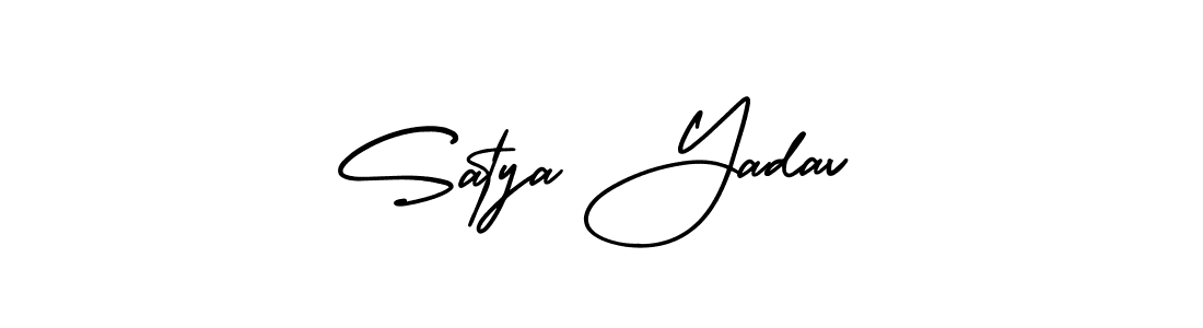How to make Satya Yadav signature? AmerikaSignatureDemo-Regular is a professional autograph style. Create handwritten signature for Satya Yadav name. Satya Yadav signature style 3 images and pictures png
