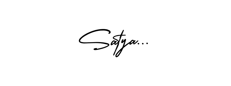 Similarly AmerikaSignatureDemo-Regular is the best handwritten signature design. Signature creator online .You can use it as an online autograph creator for name Satya.... Satya... signature style 3 images and pictures png