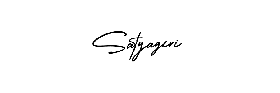 How to make Satyagiri name signature. Use AmerikaSignatureDemo-Regular style for creating short signs online. This is the latest handwritten sign. Satyagiri signature style 3 images and pictures png