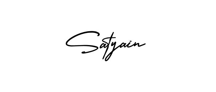 Use a signature maker to create a handwritten signature online. With this signature software, you can design (AmerikaSignatureDemo-Regular) your own signature for name Satyain. Satyain signature style 3 images and pictures png