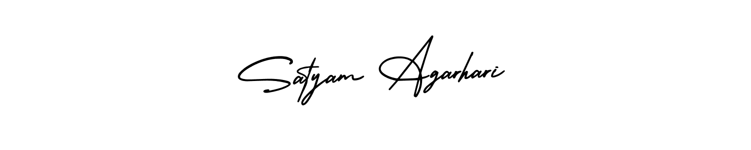 Use a signature maker to create a handwritten signature online. With this signature software, you can design (AmerikaSignatureDemo-Regular) your own signature for name Satyam Agarhari. Satyam Agarhari signature style 3 images and pictures png