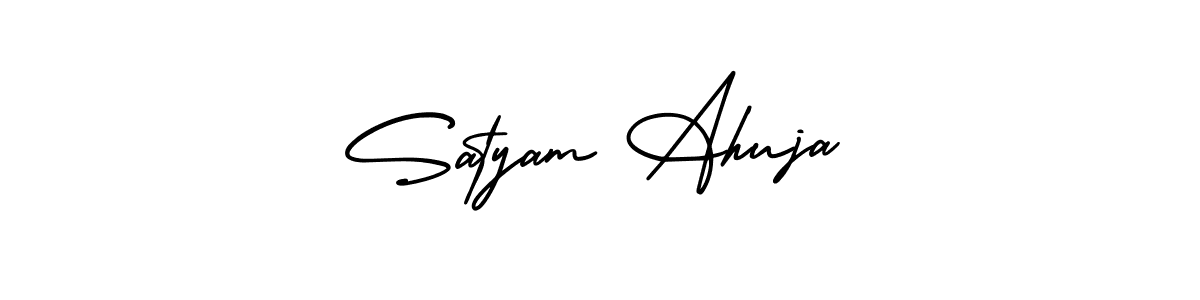 Make a beautiful signature design for name Satyam Ahuja. With this signature (AmerikaSignatureDemo-Regular) style, you can create a handwritten signature for free. Satyam Ahuja signature style 3 images and pictures png