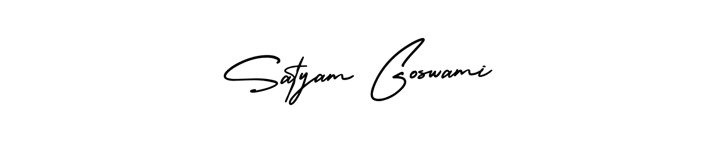 This is the best signature style for the Satyam Goswami name. Also you like these signature font (AmerikaSignatureDemo-Regular). Mix name signature. Satyam Goswami signature style 3 images and pictures png