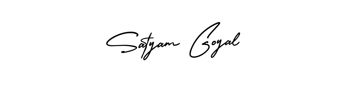 Make a beautiful signature design for name Satyam Goyal. With this signature (AmerikaSignatureDemo-Regular) style, you can create a handwritten signature for free. Satyam Goyal signature style 3 images and pictures png