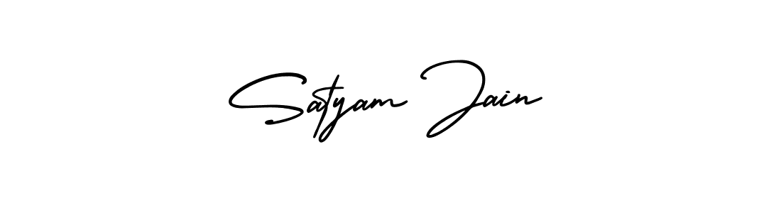 This is the best signature style for the Satyam Jain name. Also you like these signature font (AmerikaSignatureDemo-Regular). Mix name signature. Satyam Jain signature style 3 images and pictures png