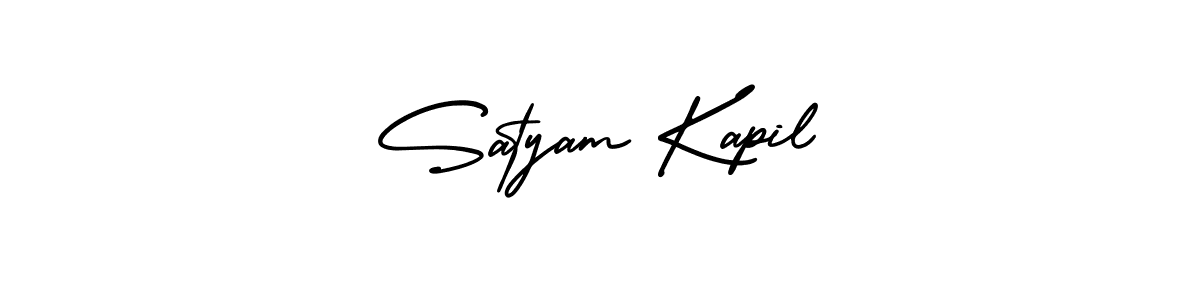 Create a beautiful signature design for name Satyam Kapil. With this signature (AmerikaSignatureDemo-Regular) fonts, you can make a handwritten signature for free. Satyam Kapil signature style 3 images and pictures png
