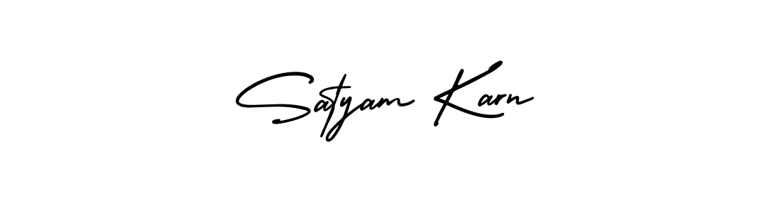 This is the best signature style for the Satyam Karn name. Also you like these signature font (AmerikaSignatureDemo-Regular). Mix name signature. Satyam Karn signature style 3 images and pictures png