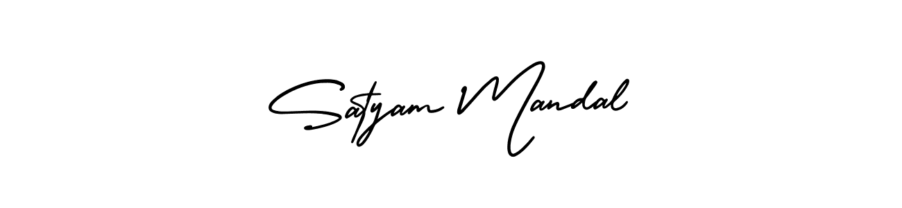 Design your own signature with our free online signature maker. With this signature software, you can create a handwritten (AmerikaSignatureDemo-Regular) signature for name Satyam Mandal. Satyam Mandal signature style 3 images and pictures png
