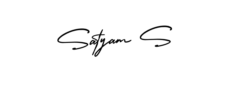 Use a signature maker to create a handwritten signature online. With this signature software, you can design (AmerikaSignatureDemo-Regular) your own signature for name Satyam S. Satyam S signature style 3 images and pictures png