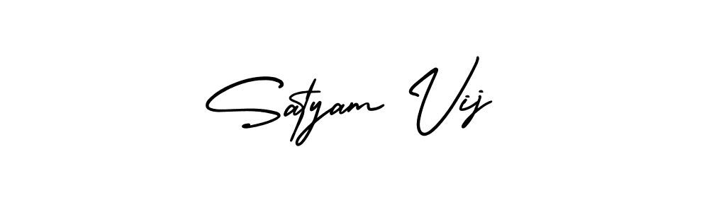 How to make Satyam Vij name signature. Use AmerikaSignatureDemo-Regular style for creating short signs online. This is the latest handwritten sign. Satyam Vij signature style 3 images and pictures png