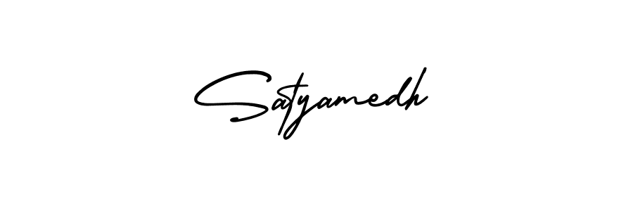 This is the best signature style for the Satyamedh name. Also you like these signature font (AmerikaSignatureDemo-Regular). Mix name signature. Satyamedh signature style 3 images and pictures png