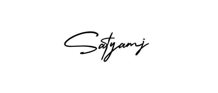 How to make Satyamj signature? AmerikaSignatureDemo-Regular is a professional autograph style. Create handwritten signature for Satyamj name. Satyamj signature style 3 images and pictures png