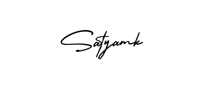 Use a signature maker to create a handwritten signature online. With this signature software, you can design (AmerikaSignatureDemo-Regular) your own signature for name Satyamk. Satyamk signature style 3 images and pictures png