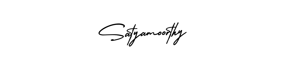 Use a signature maker to create a handwritten signature online. With this signature software, you can design (AmerikaSignatureDemo-Regular) your own signature for name Satyamoorthy. Satyamoorthy signature style 3 images and pictures png