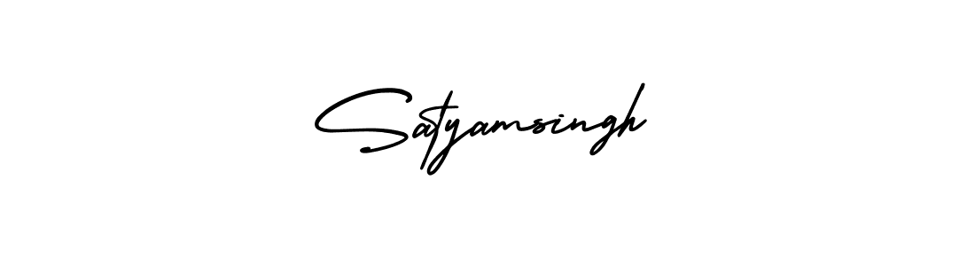 Make a beautiful signature design for name Satyamsingh. With this signature (AmerikaSignatureDemo-Regular) style, you can create a handwritten signature for free. Satyamsingh signature style 3 images and pictures png