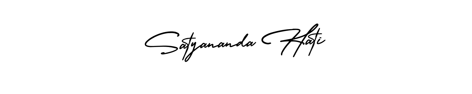 Design your own signature with our free online signature maker. With this signature software, you can create a handwritten (AmerikaSignatureDemo-Regular) signature for name Satyananda Hati. Satyananda Hati signature style 3 images and pictures png