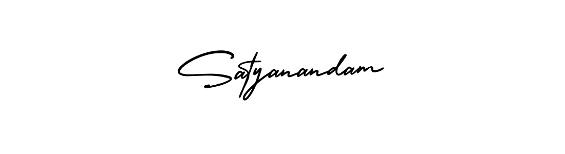 How to make Satyanandam name signature. Use AmerikaSignatureDemo-Regular style for creating short signs online. This is the latest handwritten sign. Satyanandam signature style 3 images and pictures png